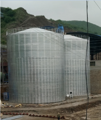 延长粮食钢板仓的安装全过程不用热焊接